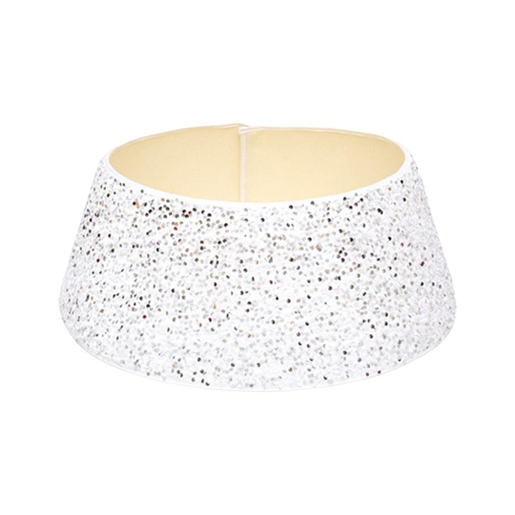 Small Shiny Christmas Tree Dress Collar Christmas Tree Base Cover Christmas Tree Basket for Holiday Decorations Home Decor