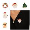 Snow Man Christmas Brooch Cartoon Dripping Oil Lapel Pin Fashion Santa Claus Enamel Pins Gift
