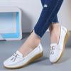 Fashion Women Flats Ballet Shoes Summer Genuine Leather Loafers Breathable Moccasins Women Boat Shoes Ballerina Ladies Casual Shoes