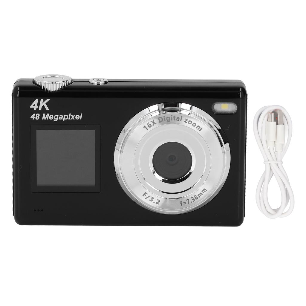 4K Digital Camera Autofocus 48MP Video Camera 16X Digital Zoom Anti Shake Portable Compact Point