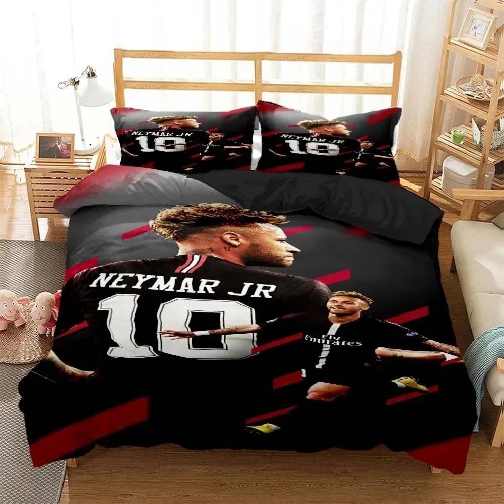 Football star Duvet Cover pillowcase Bedding Bedroom Decoration Children Gift adult Single Double bed Large SizeZip Duvet Cover