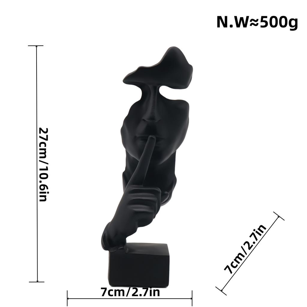 Европейская тишина - золотая фигура, абстрактная статуя, украшение из смолы для гостиной, офиса, рабочего стола, украшения, принадлежности