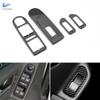 Car-styling Carbon Fiber Texture Window Lift Control Switch Panel Cover Trim For VW Golf 6 MK6 2010 2011 2012