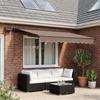 Manual Awning Frame with LEDs Taupe 3.5 x 2 m