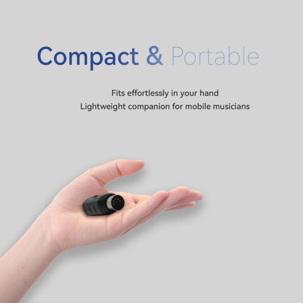 SK7 2.4Ghz Wireless MIDI Adapter|Low Latency|Plug & Play|≤15 Meters Transmission| 25-Hour Battery Life|USB-C Recharge