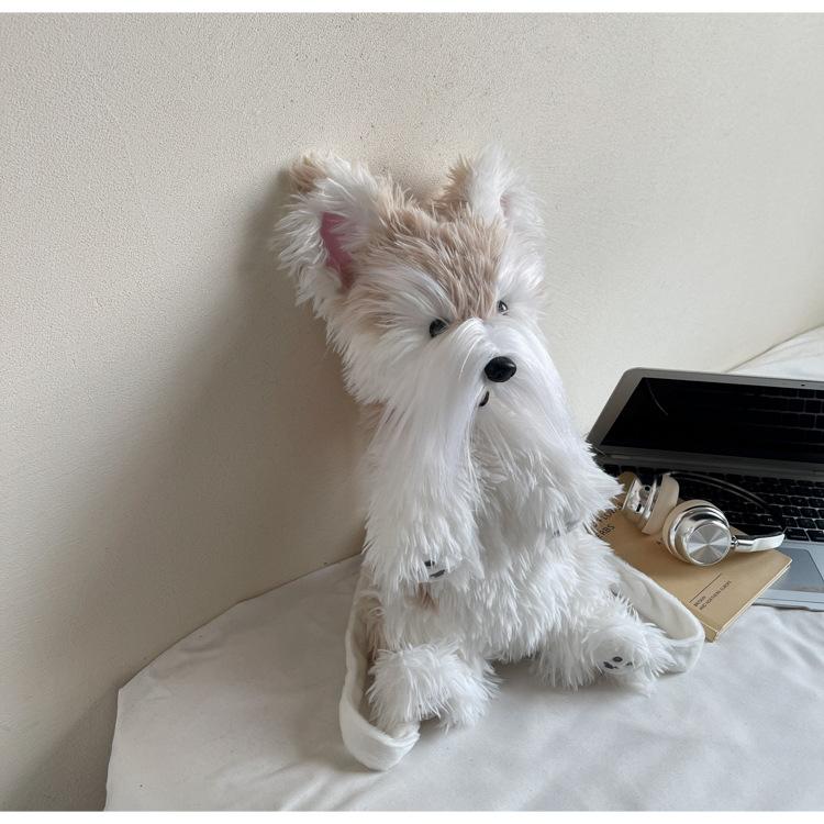 Cute plush doll doll bag women's bag 2025 new foreign style large capacity backpack girl cartoon backpack