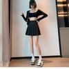 Summer Spring Fashion Femlae Girl's Skirts Zipper Solid A-line Mini Skirts Casual Pleated Skirt Women Skirts
