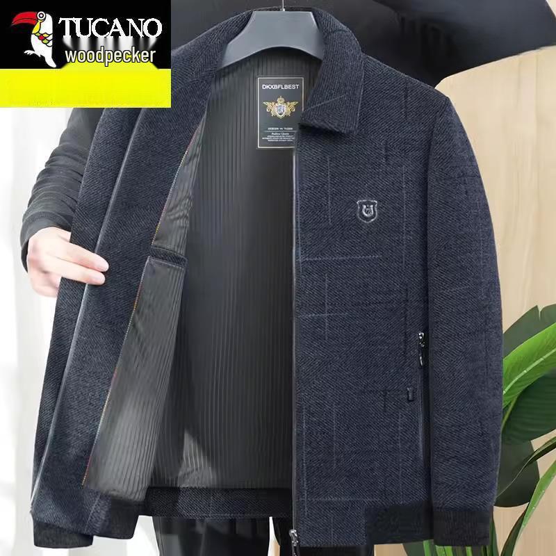 Мужская демисезонная повседневная деловая куртка Woodpecker 2025 для отцов среднего и пожилого возраста
