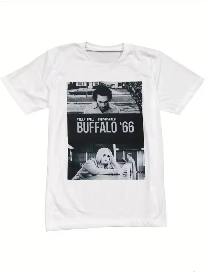 Buffalo 66 Movie T-shirt, Vinnt Gallo Christina Ricci, Short-sleeved Men's T-shirt, Fashionable All-Season Streetwear Shirt