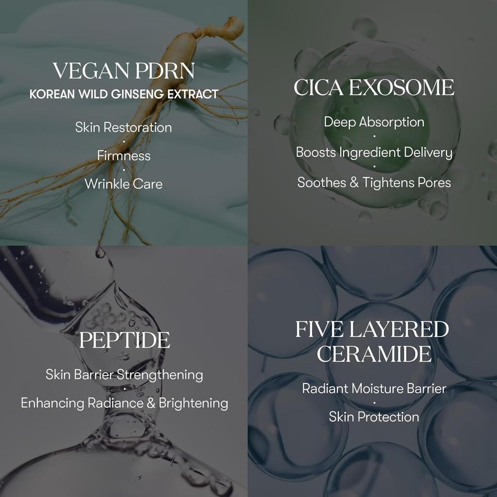 VT КОСМЕТИКА PDRN Cica Экзосома Ампула 30 мл, Укрепляющая сыворотка с пептидом и церамидом для антивозрастного ухода