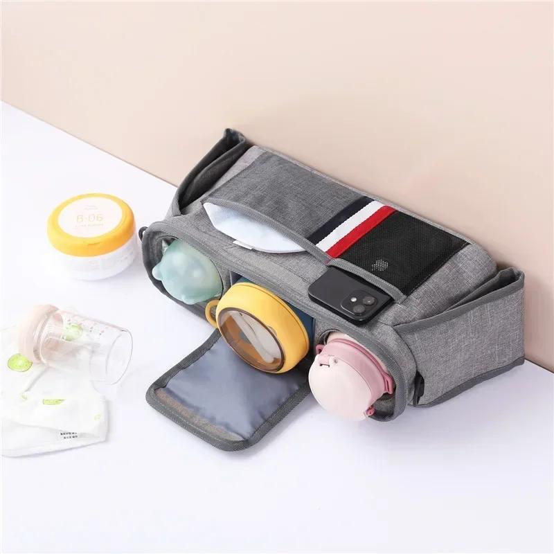 Нетоксичные сумки-органайзеры для колясок, большая вместимость, дорожная подвесная сумка для мамы, держатель для телефона и бутылки, сумка для подгузников, аксессуары для детской коляски