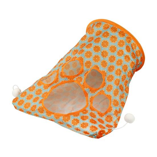 Cat Tunnel Toy Foldable Kitty Tunnel Bag for Indoor Peekaboo Interactive Play Multifunctional Flexible Cat Tunnel Toy with Little Mouse Toy Ball