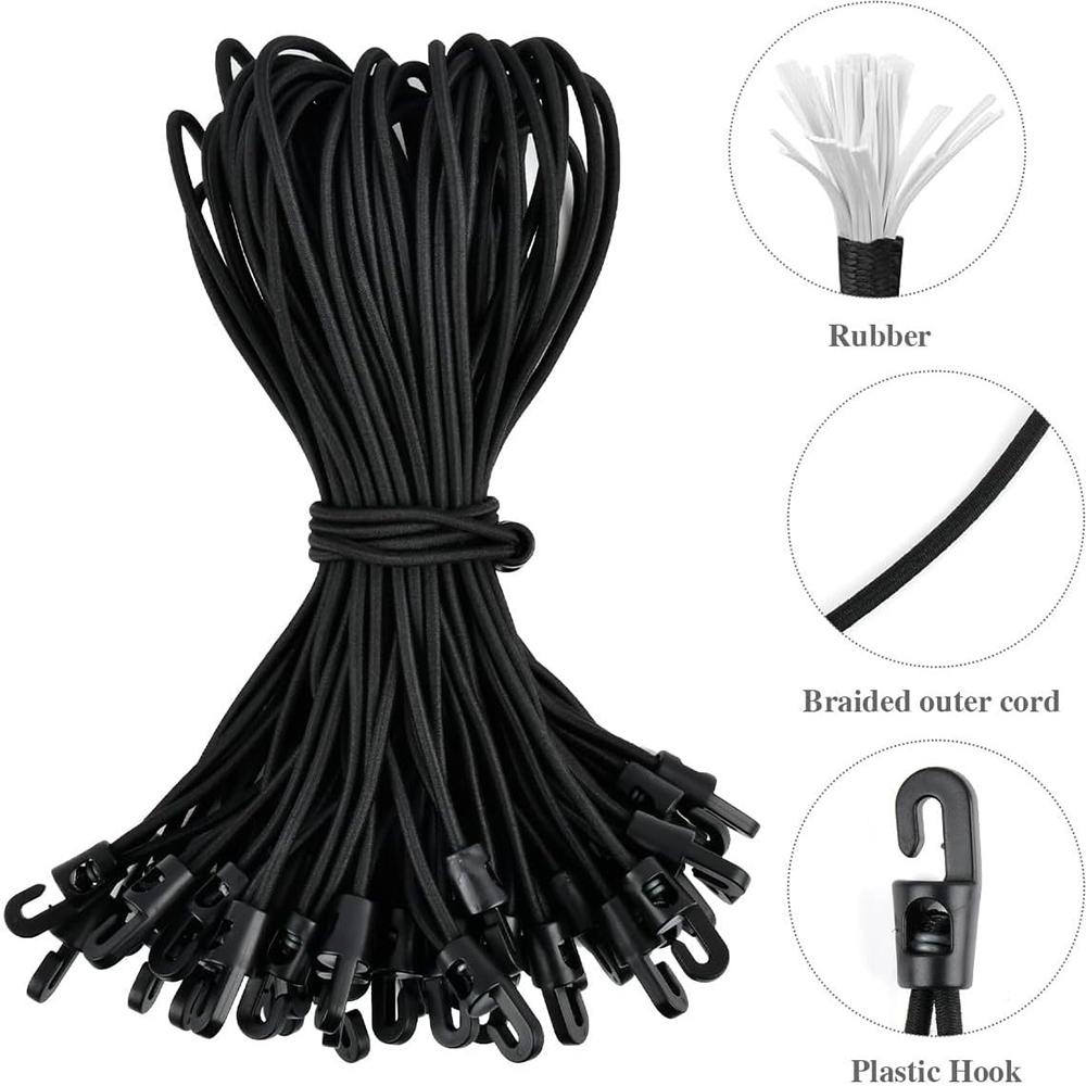 Новый 20 шт 25 см эластичный шнур с крючками для брезентов, палаток, сеток, кемпинга