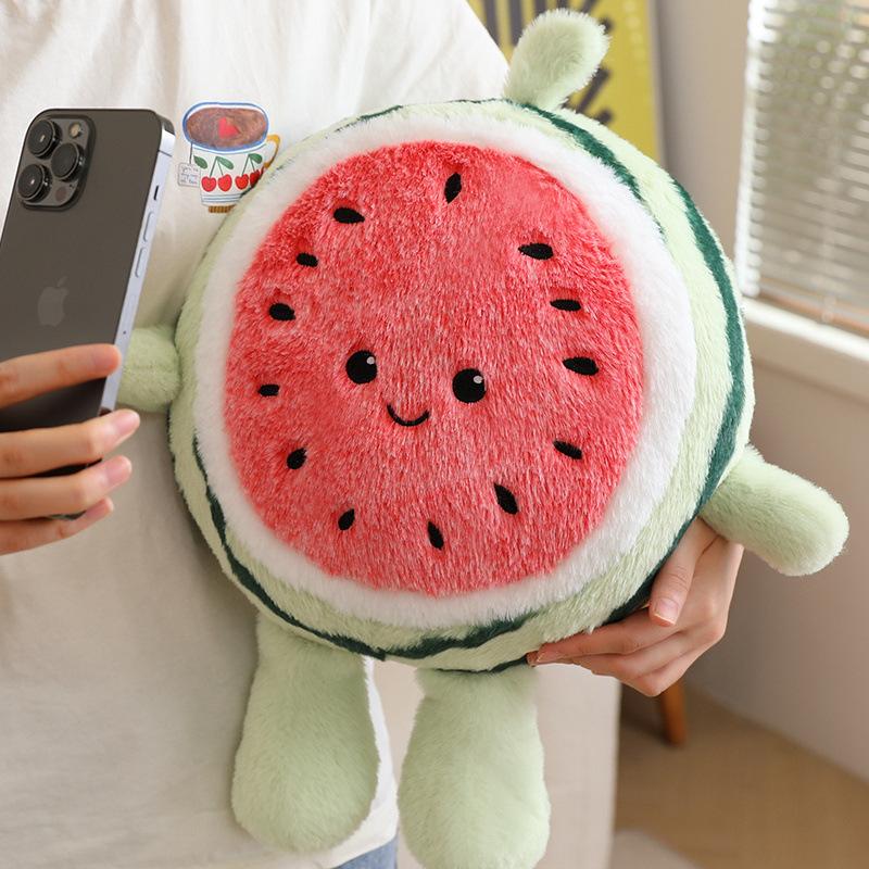 Мультяшная имитация бега Подушка-арбуз Плюшевая игрушка Кукла Диван Подушка для сна Подушка Украшение для гостиной Подарок