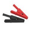 10pcs Electric Test Clip Brass Red Black 4mm0.2in Hole 20mm0.8in Open Type Copper Testing Clamp