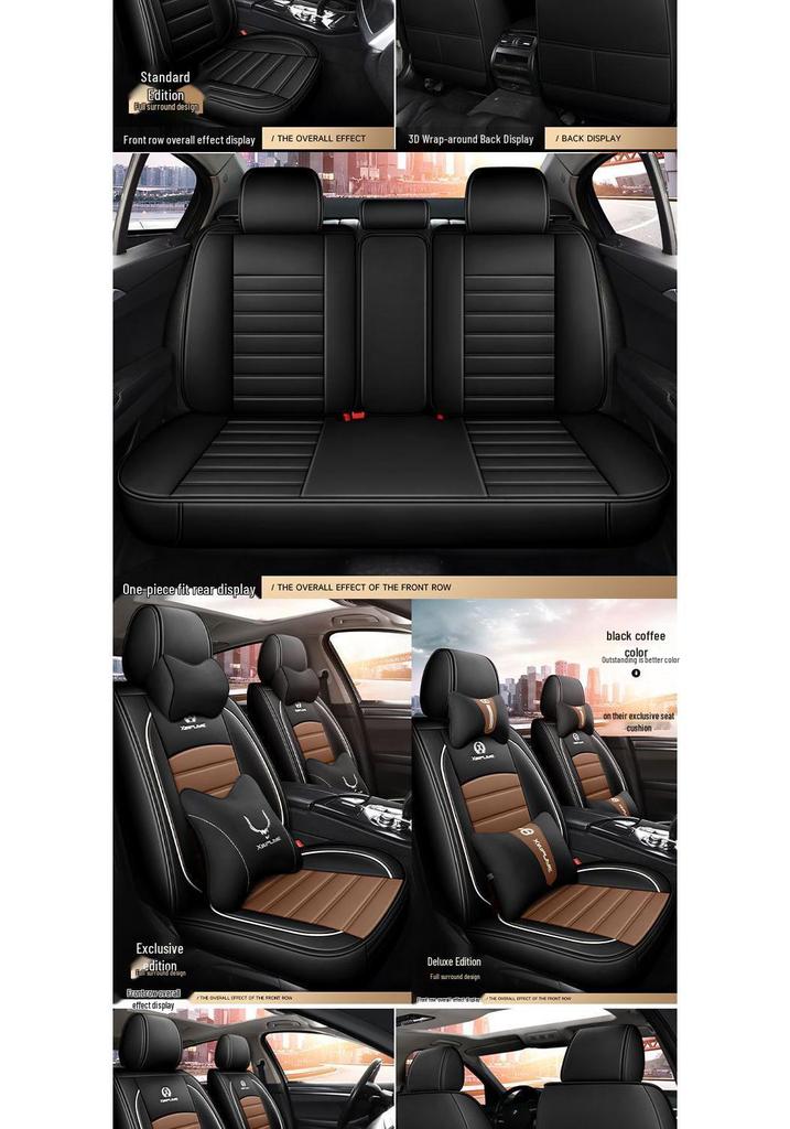 26 Чехлов и Подушек на Сиденья Volkswagen Golf - Полная Обертка, Универсальная Посадка, Летняя Кожа Ледяной Шелк, Все Сезоны