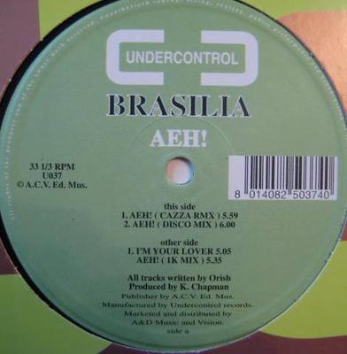 12-дюймовая пластинка BRASILIA - Аэ! U037 Под контролем Италия Танцевальная и электронная музыка Б/У