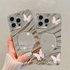 Mirror Phone Case for iPhone 16 11 13 14 for 16 Pro 12 13 15 16 Pro Max for Samsung A15 A16 A35 A55 Cute Cloud Flower Puppy Electroplated Phone Case