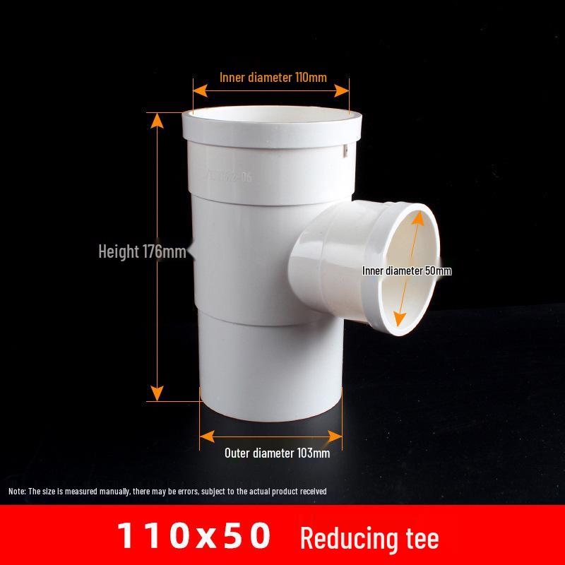 PVC Drainage Reducing Unequal Tee with Inspection and Socket Spigot