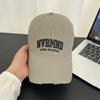 Trendy brand ripped letter baseball cap for women, spring/summer, deep crown, large head circumference, face-slimming, duckbill cap, wide brim sun