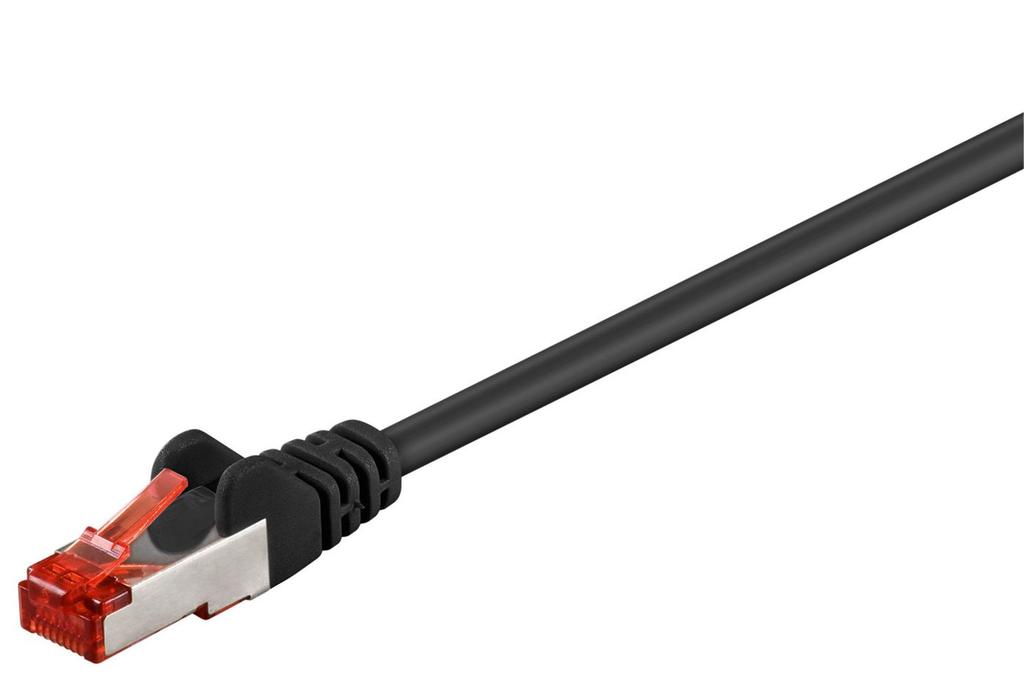 Microconnect F/Utp Cat6 0.5M Black Pvc