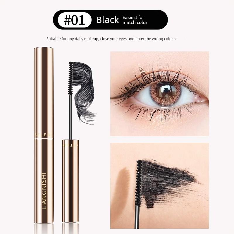 Mascara Waterproof Long Curling Not Smudge Bruch Head Extremely Fine Eyeliner Brown Long Lasting Flagship Store Genuine Goods