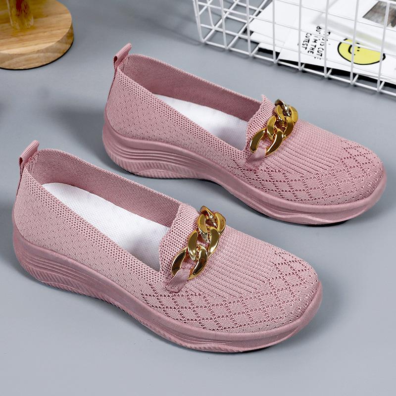 Loafers Women's Spring New Breathable Shoes Trendy Casual Platform Mom Shoes