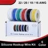 60meters Flexible Silicone Tinned Wires 22/20/18/16AWG 6 Colors Mix Electrical Stranded Wires Kit Copper Hook-up Cable