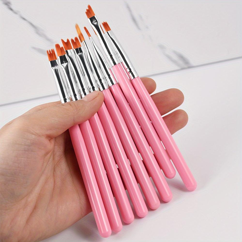 Набор из 8 профессиональных кистей для нейл-арта с эргономичными ручками для детального дизайна