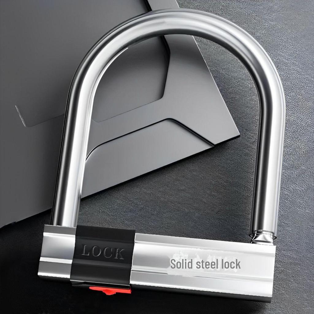U-Shaped Anti-Theft Waterproof Lock for Bicycles, Electric Vehicles, and Motorcycles
