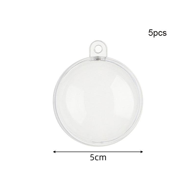 5 шт. 4/5/6/7/8 см прозрачные открытые пластиковые рождественские украшения шар прозрачный безделушка украшение подарочная коробка украшение для вечеринки