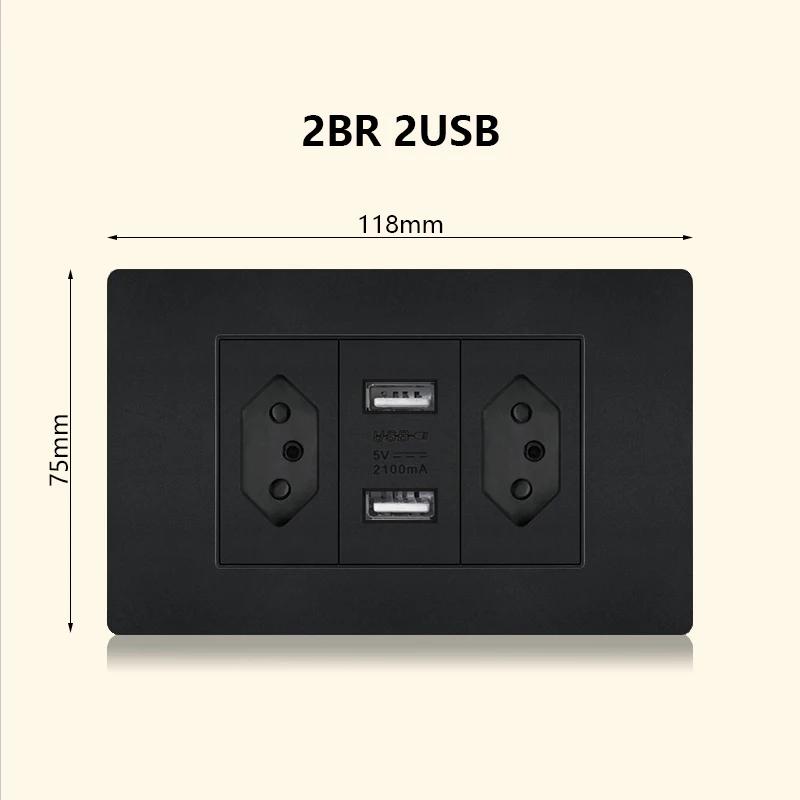 Италия Чили Мексика розетка с USB Smart Type-c 20 Вт быстрая зарядка настенная вилка, Бразилия электрический выключатель света двойная usb розетка