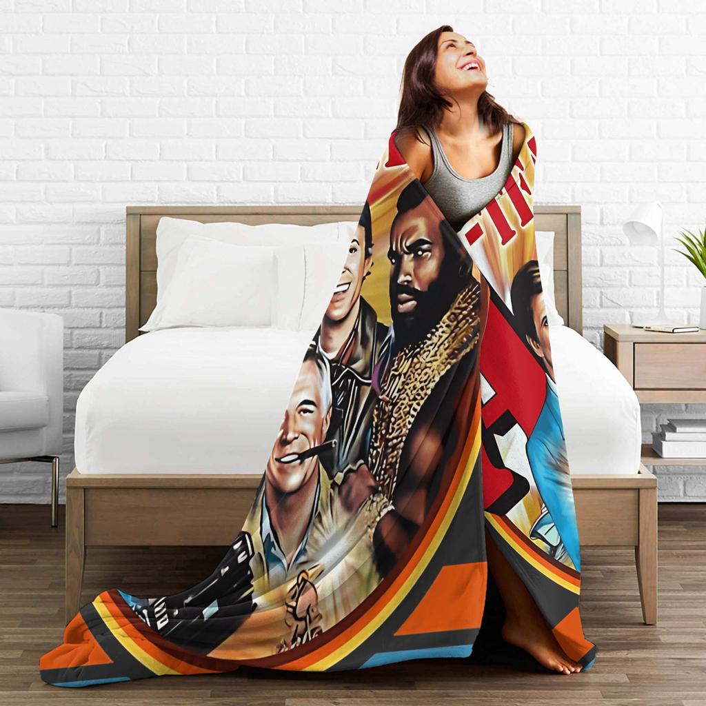 THE A TEAM Flannel Blanket Autumn Warm Soft Throw Blanket for Children Home Decor Novelty Bedspread Sofa Bed Cover