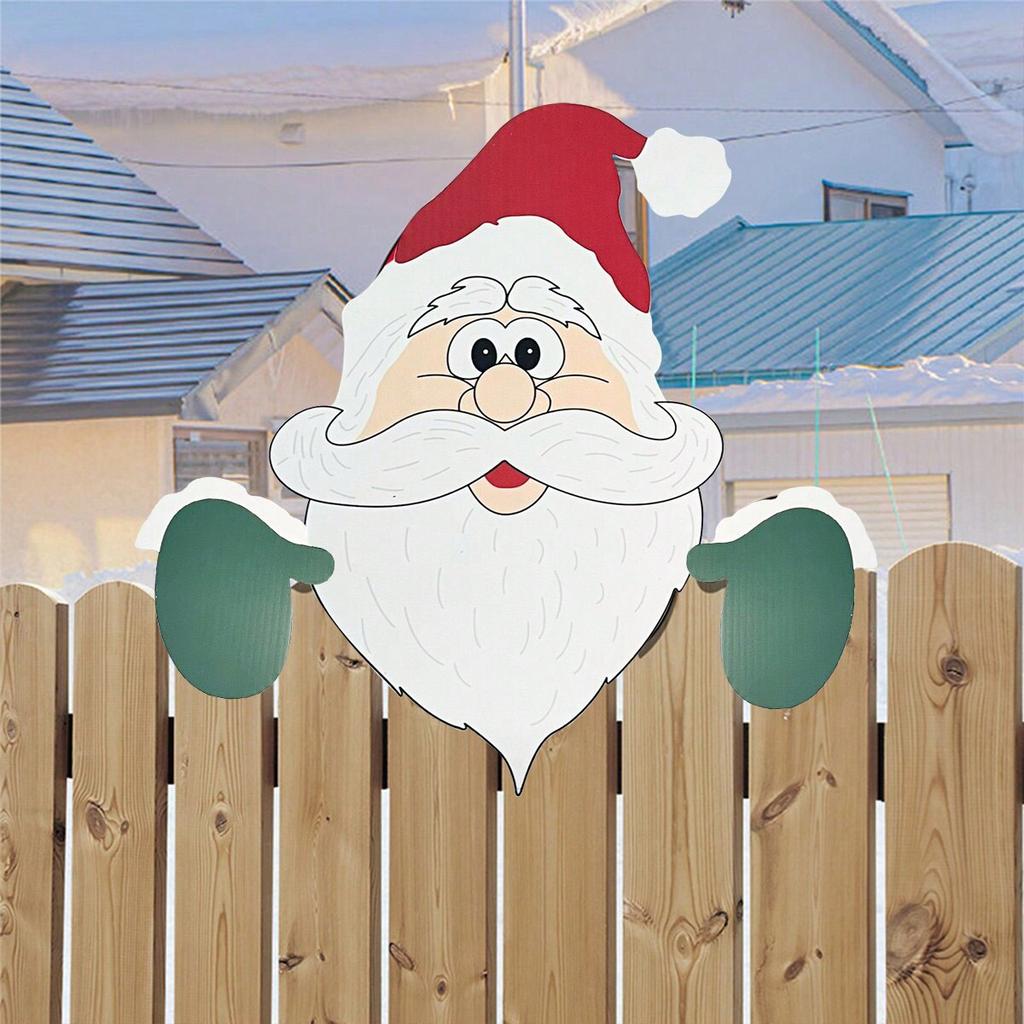 1pc Yard Insert Outdoor Fence Outdoor Sign Christmas Decor Holiday Lawn Decor Christmas Sign Christmas Outdoor Decorations Fence
