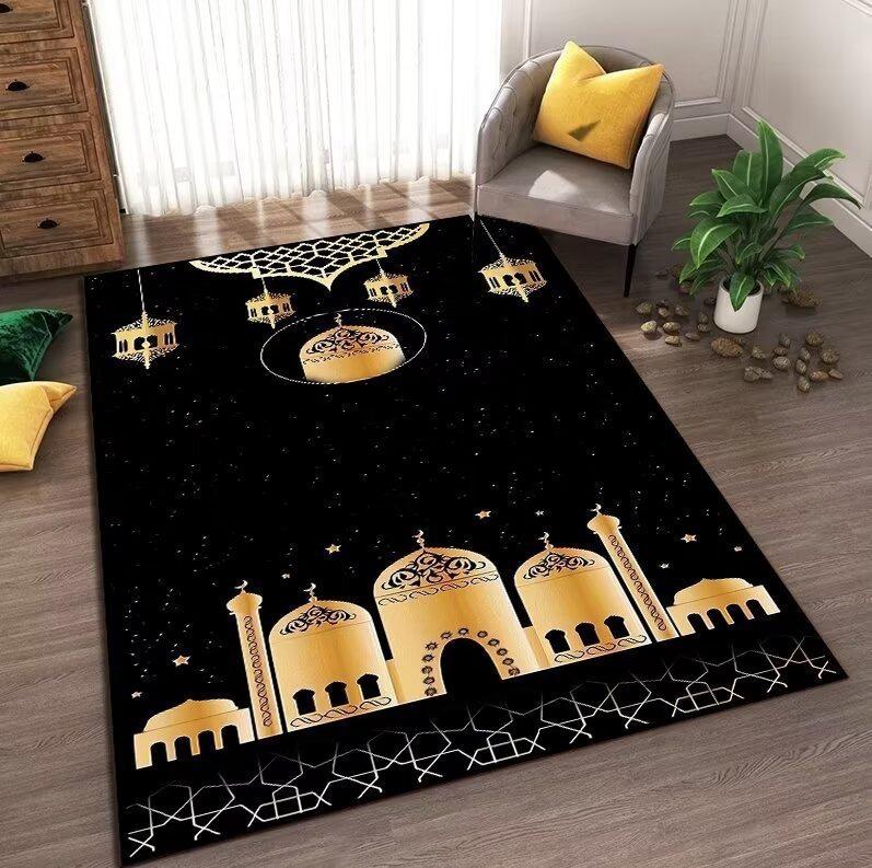 Ethnic Style Printed Crystal Velvet Carpet, AntiRubbing, NonSlip, WearResistant And Easy To Take Care Of, Full Of Living Room Carpet