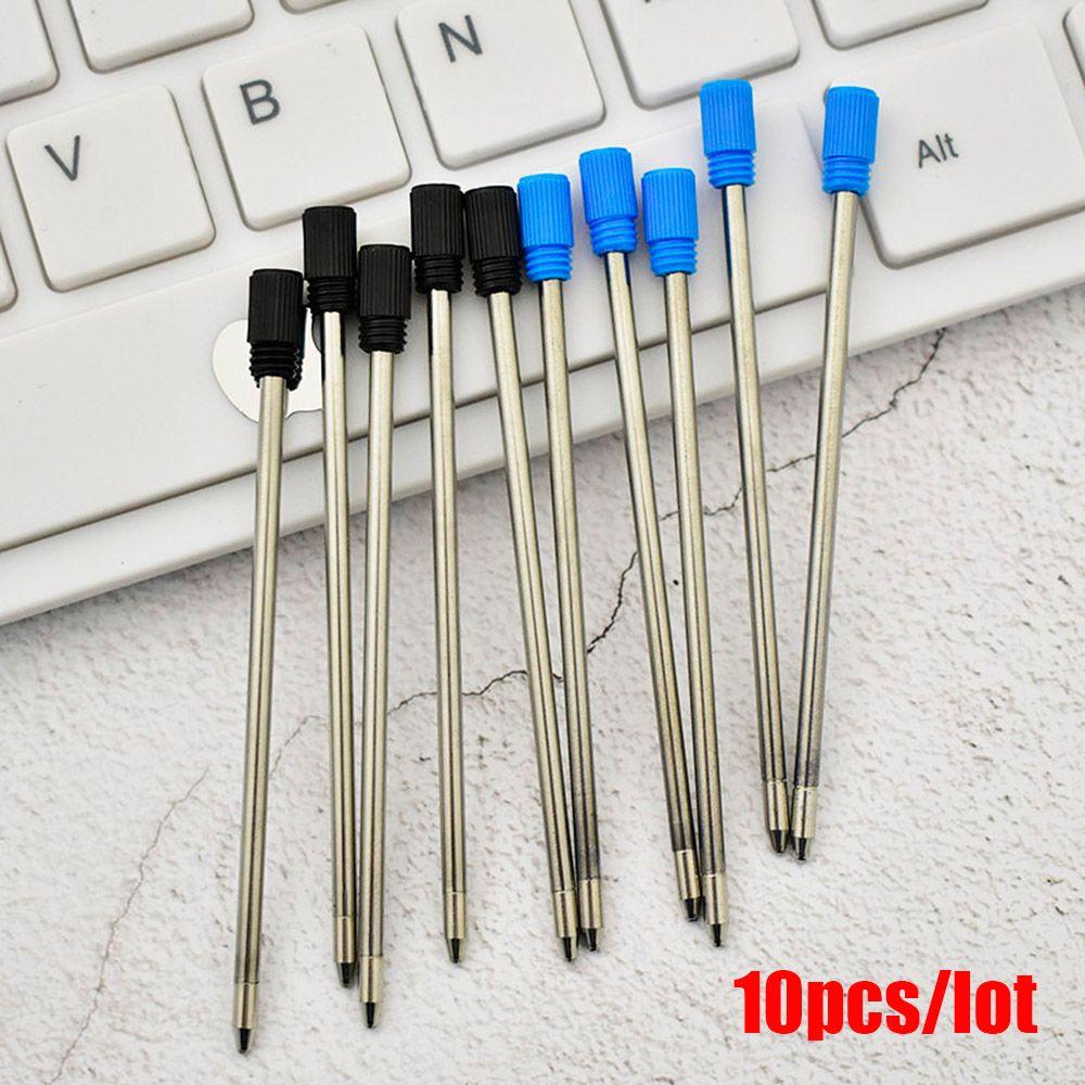 0.5mm School Writing Supplies Office Metal Ballpoint Pen Refills Medium Nib Core Blue/Black Ink