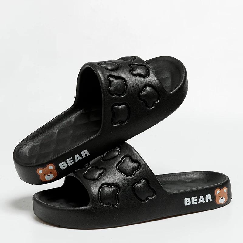 Новые модные летние парные нескользящие мягкие шлепанцы, гибкие удобные сандалии для мужчин и женщин, повседневные тапочки, женские домашние шлепанцы