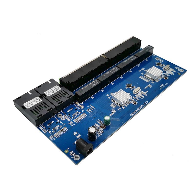 2SC8LAN 2FO8E Реверсивный гигабитный PoE-коммутатор с 2 оптическими и 8 электрическими портами