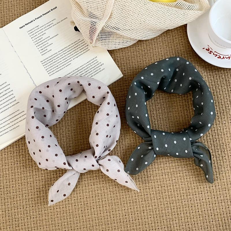 Headscarf, Silk Scarf, Square Scarf, High-end New Small Polka Dot Versatile Scarf, Multi-functional Bag Binding, Headband, Decorative Belt.