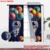 2D flat printing 2pcs Scene Curtains Space Balloons Adventure Digital Printed Polyester Drapes Festive Curtains Perfect for