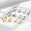 50pcs Stainless Steel Buckle Clasp Connectors for Pendants Charm Clip Pinch Bail Clasp Necklace DIY Jewelry Making Accessories