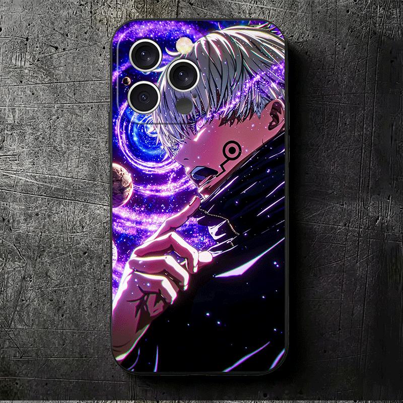Аниме Инумаки Тоге JUJUSU Мягкий чехол для телефона для iPhone 16 16E 17 Air 15 Pro Max 14 Plus 13 Mini 11 12 7 Черная задняя крышка