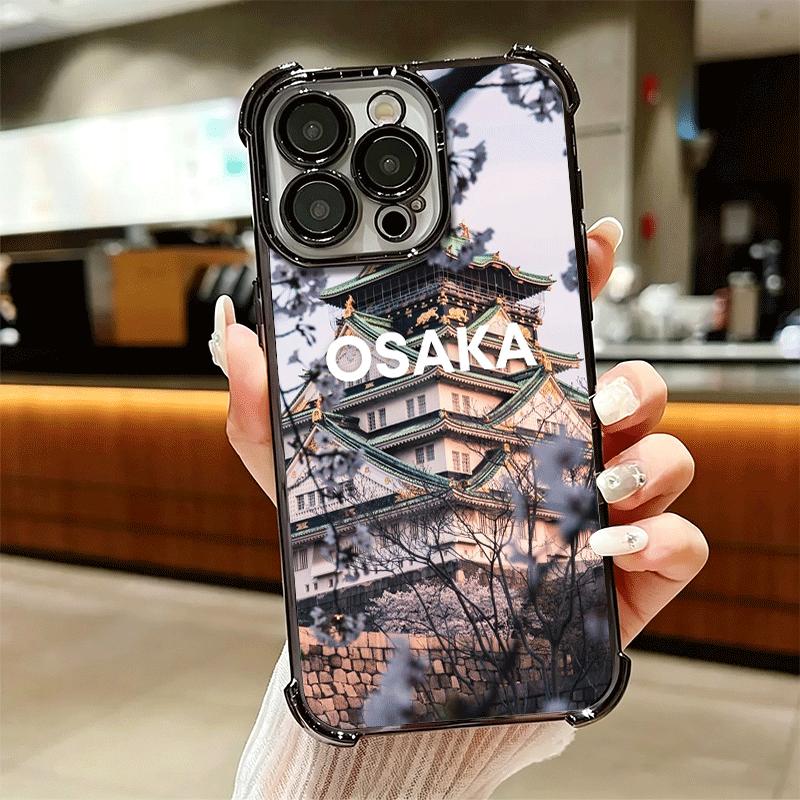 Осака Токио Япония Пейзаж Покрытие Чехол для Телефона Для Iphone 16 17 Pro Max Air 16E 14 15 Plus 12 13 Mini Противоударный Чехол с Подушкой Безопасности