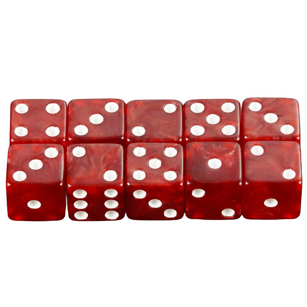 Mini Dice 10pcs D6 Standard Marble Effect Golden Pips Plastic 12mm Game Die Toy New Outdoorliving for Board Game