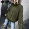Осенне-зимний свитер женский однотонный водолазка вязаный топ для женской одежды