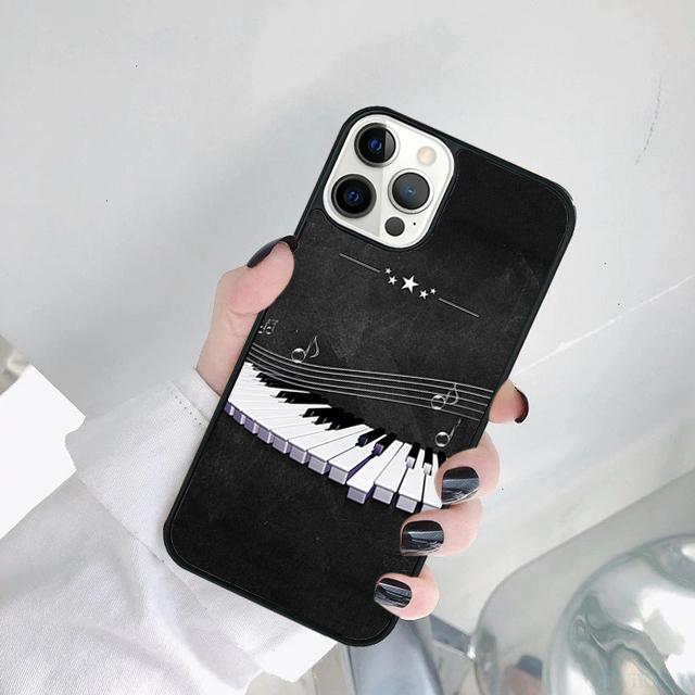 Music Piano Key Phone Case Cover For iPhone 17 Air 15 16 14 11 12 13 Pro MAX Plus