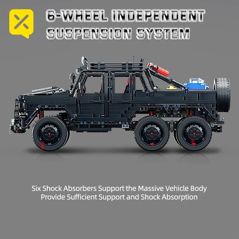 ToylinX 6x6 Внедорожник Строительные Блоки Игрушечный Автомобиль Технические Кирпичики Грузовик Модель-Симулятор 1:Наборы строительной техники для взрослых в масштабе 8