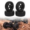 4PCS 85mm 33mm Front RC Truck Wheels 85mm 42mm Rear Off Road Tires with 5 Star Rims for Axial 1/10 R