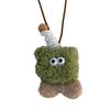 Cartoon Cute Twist Stick Plush Pendant Necklace – Heart Sweater Chain for Girls