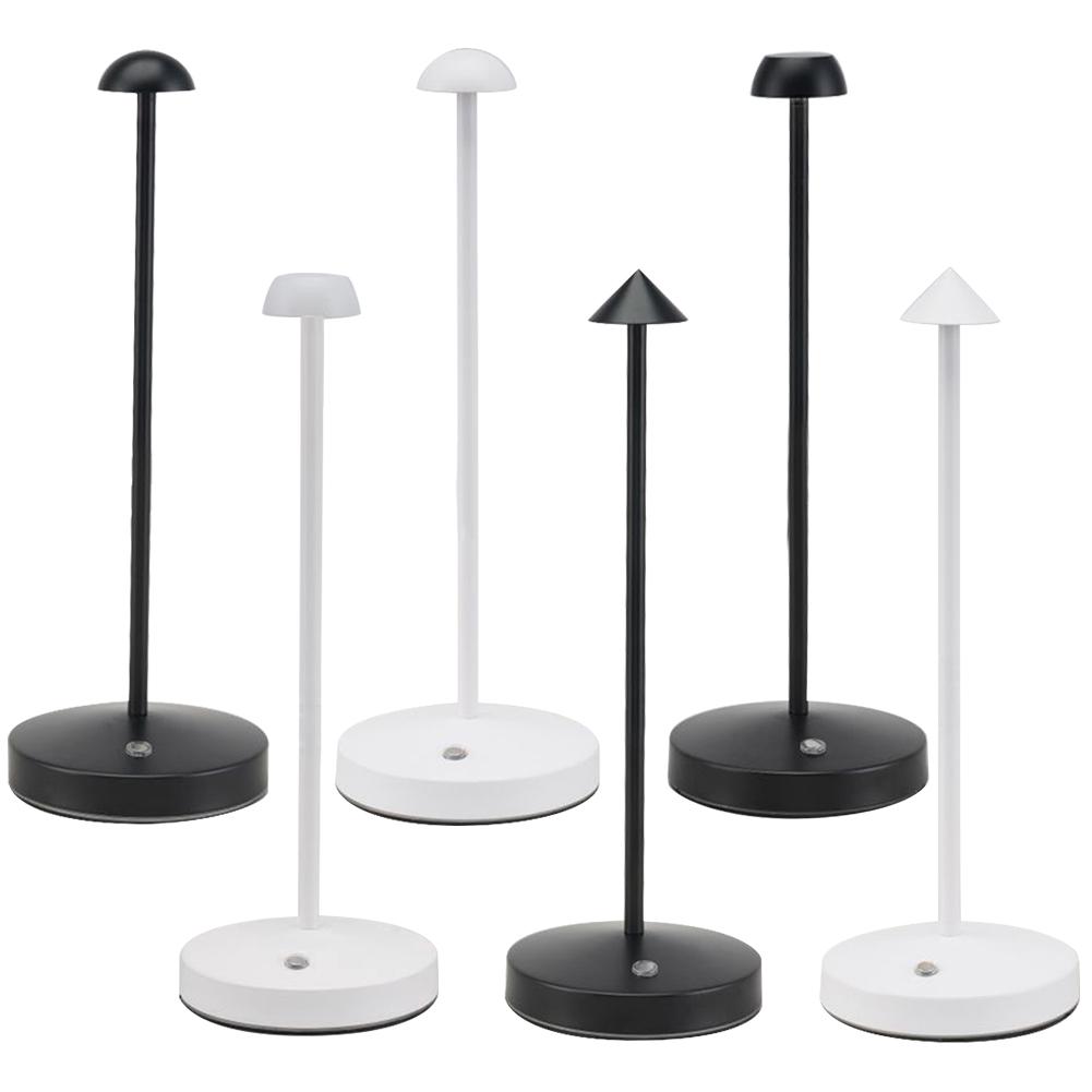 Cordless LED Table Lamp Rechargeable 3 Color Stepless Dimmable Wireless Desk Lamp Small Desk Night Light for Restaurant Home Bar